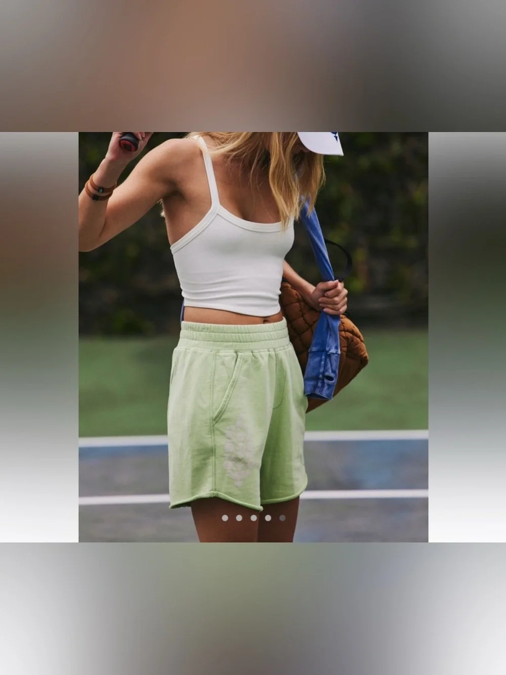 NWOT Free People FP Movement All Star Logo Shorts - Lemongrass - Small
